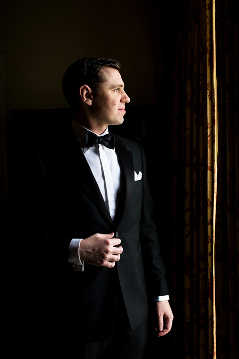 Portrait of a groom on his wedding day.