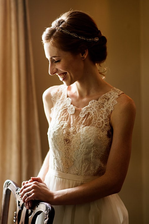 Portrait of a bride on her wedding day.