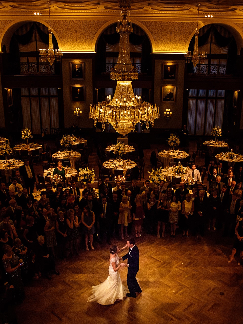 Bride & Groom during their first dance at the Union League in Philadelphia, PA.